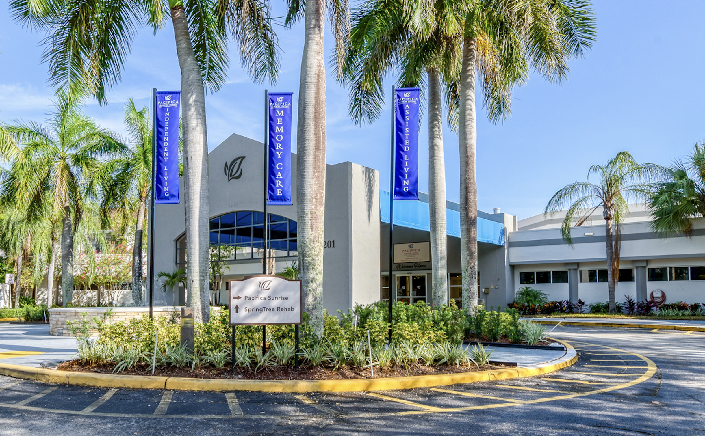 Pacifica Senior Living Sunrise community entrance