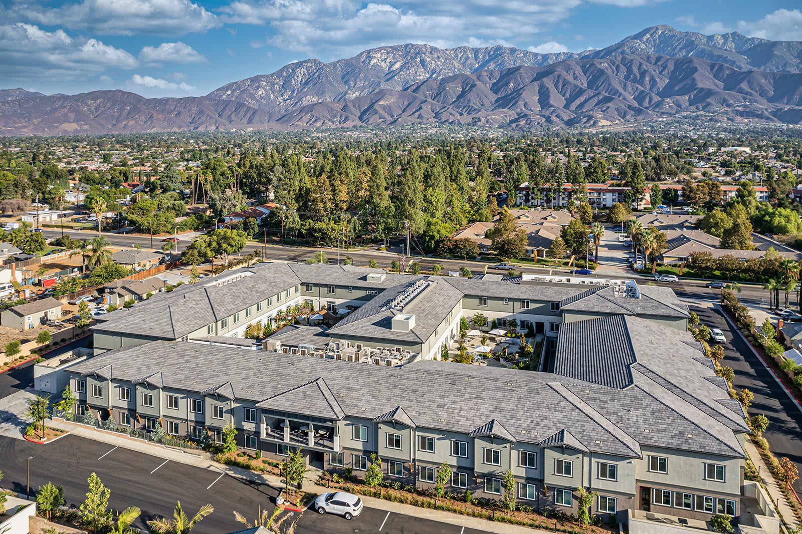 Allara Senior Living aerial view of community