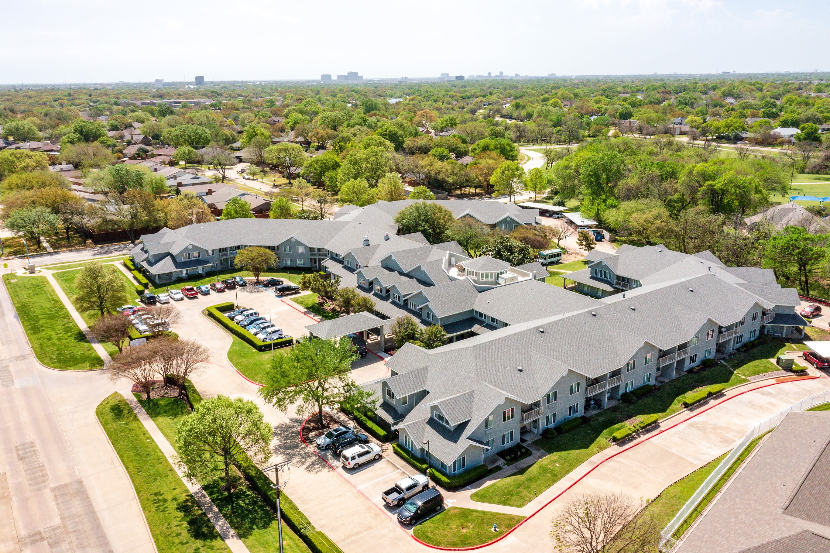 Solstice Senior Living at Plano aerial view of community