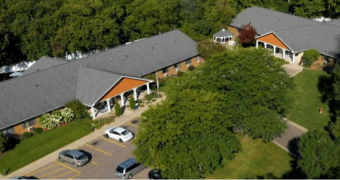 Vibrant Life Senior Living Kalamazoo aerial view of community