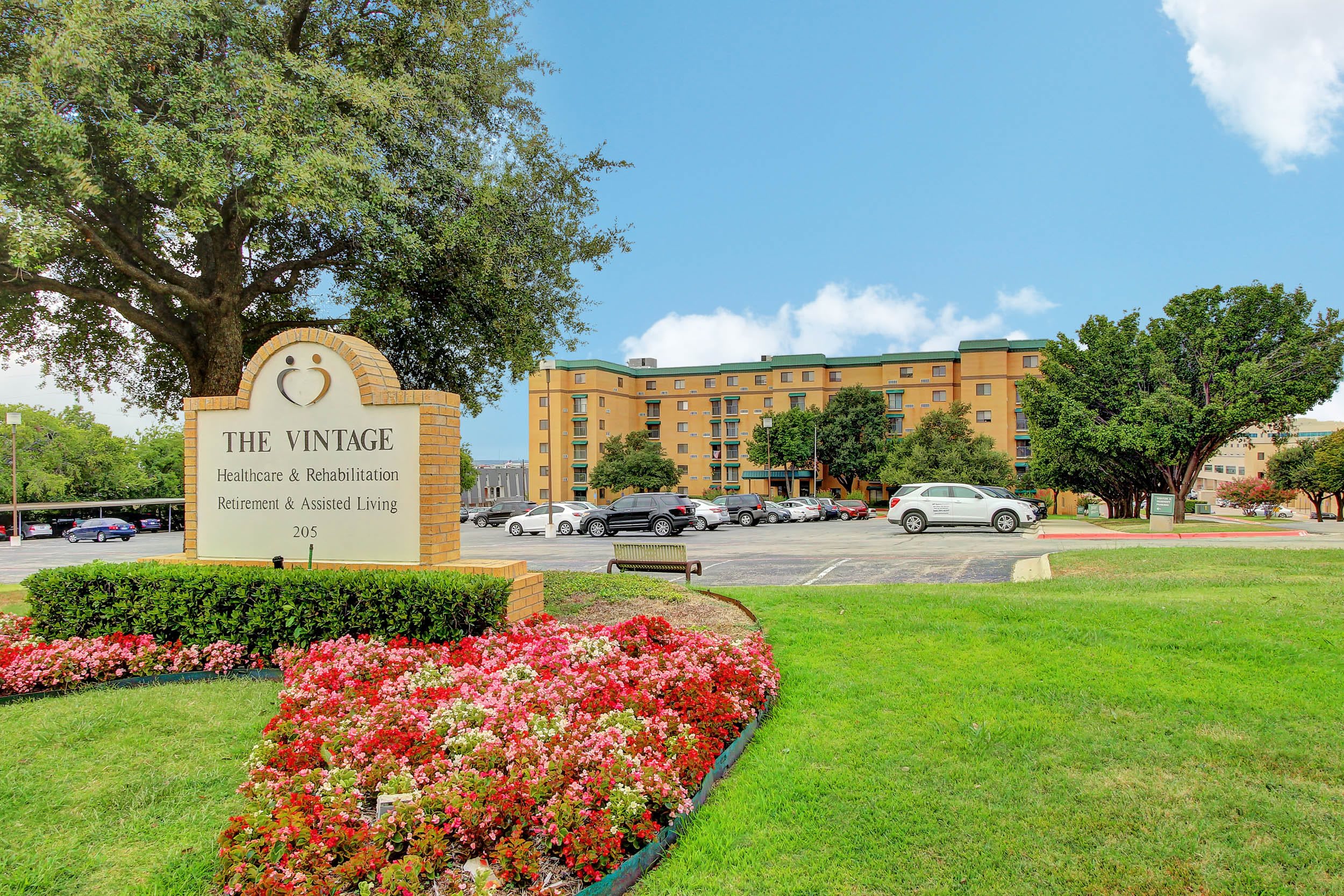 The Vintage Retirement Community outdoor common area