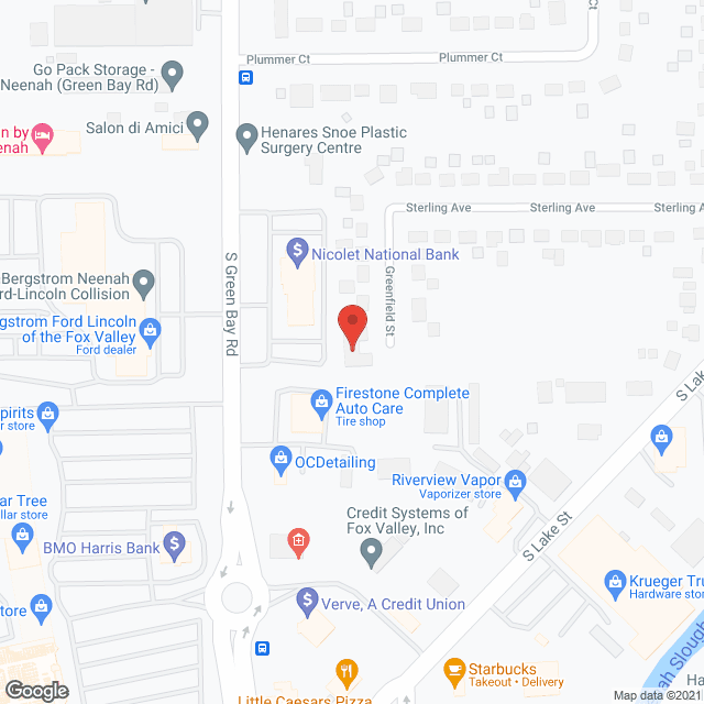 Map of the neighborhood around Clarity Care Greenfield House