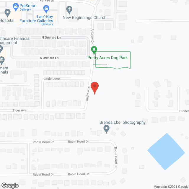 Map of the neighborhood around Sage Lake Senior Living