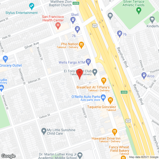 Map of the neighborhood around Merced Girard Residential Care Facility