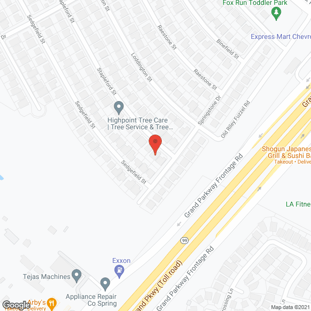 Map of the neighborhood around Mercy Springville Personal Care Home