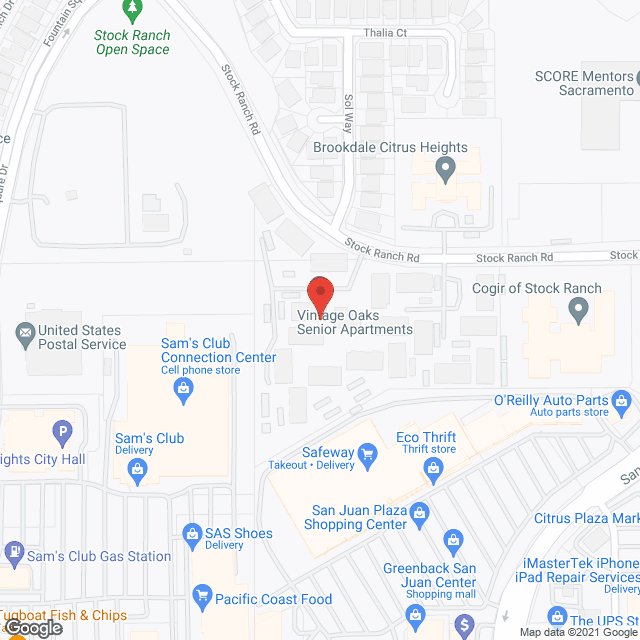 Vintage Oaks Senior Apartments in google map