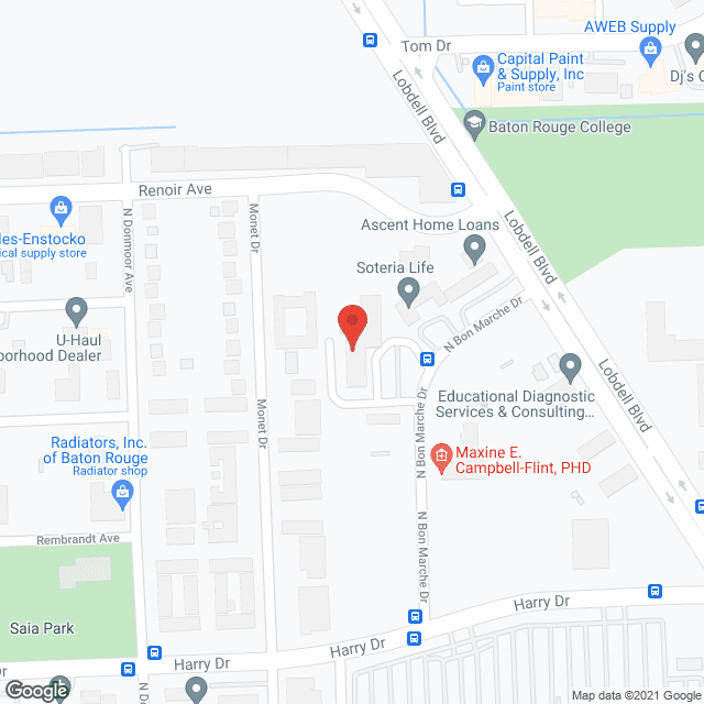 Map of the neighborhood around Oak Park Plaza Apartments