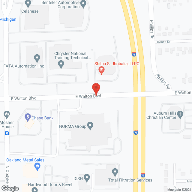 Map of the neighborhood around Lutheran Social Svc-Michigan