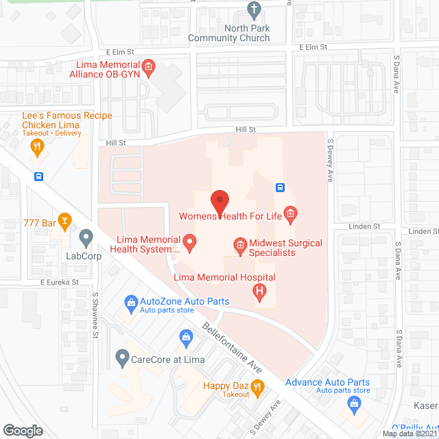 Lima Mem Hosp Transition Care in google map