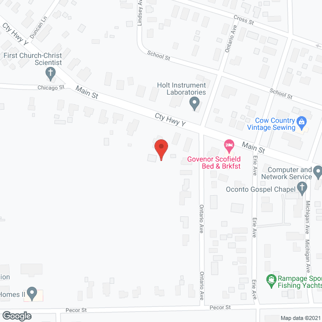 Newbury's Main Street in google map