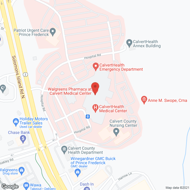 Calvert County Nursing Ctr in google map