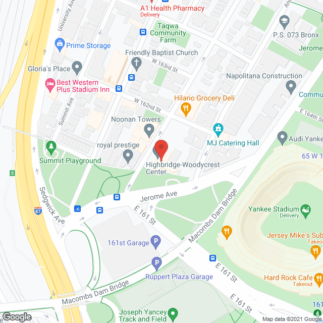 Highbridge-Woodycrest Ctr in google map