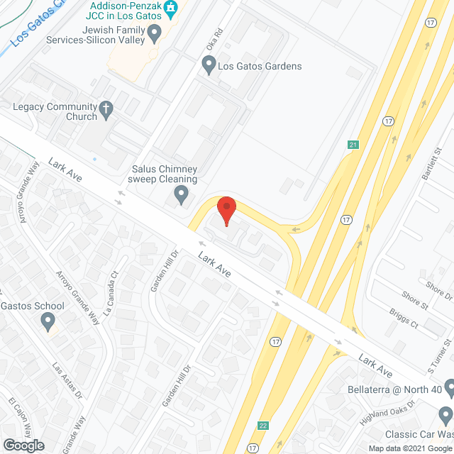 Los Gatos Oaks Convalescent in google map