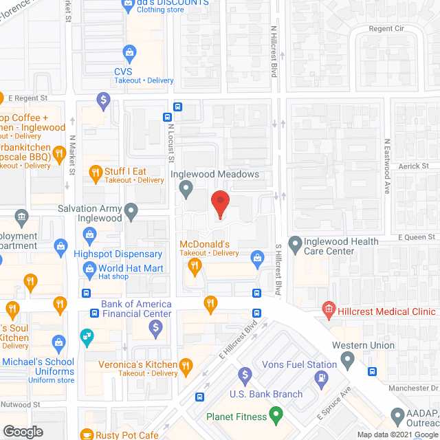 Inglewood Meadows in google map