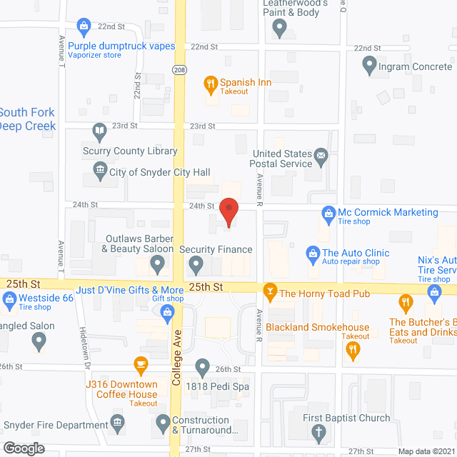 Snyder Oaks Care Ctr in google map