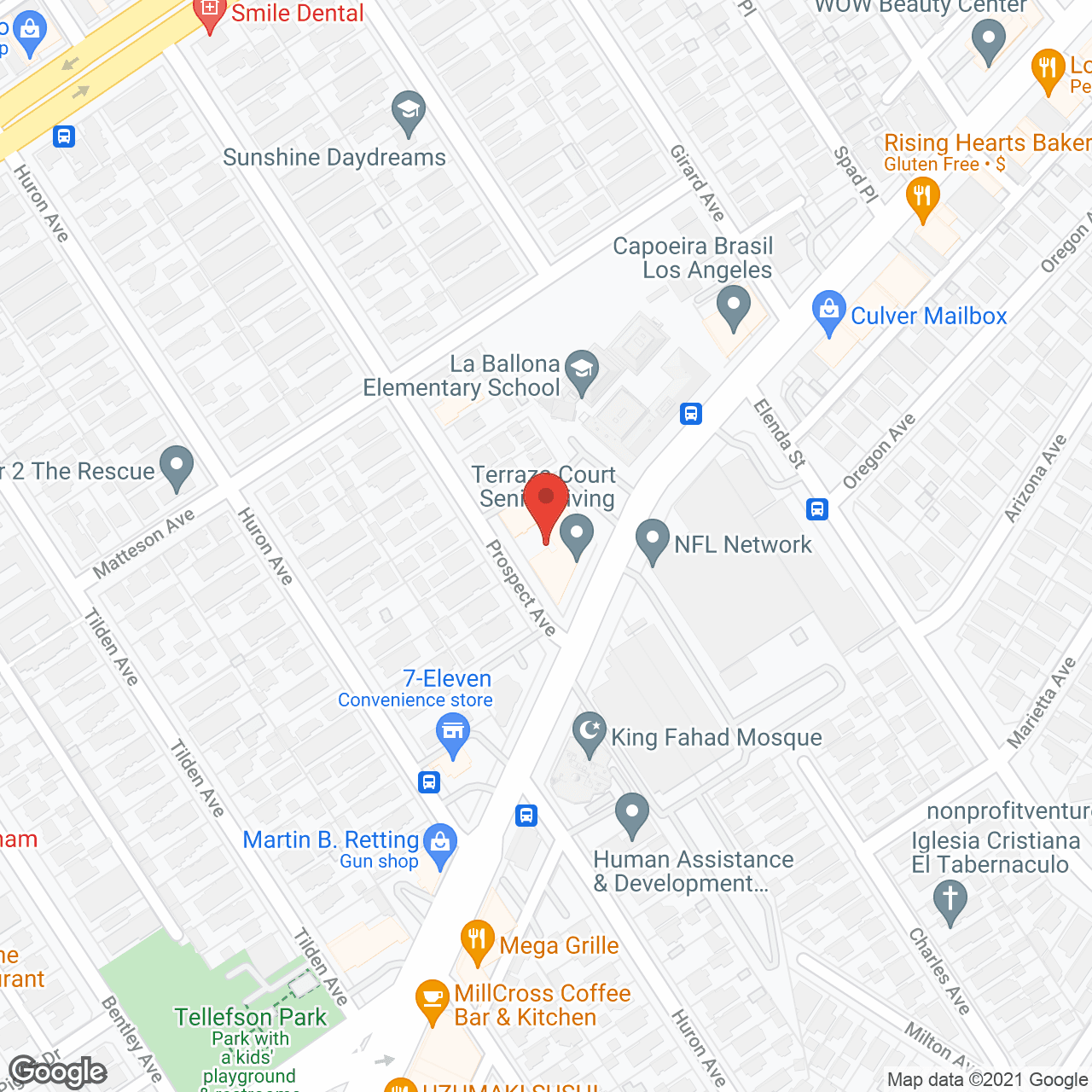 Map of the neighborhood around Terraza Court Senior Living