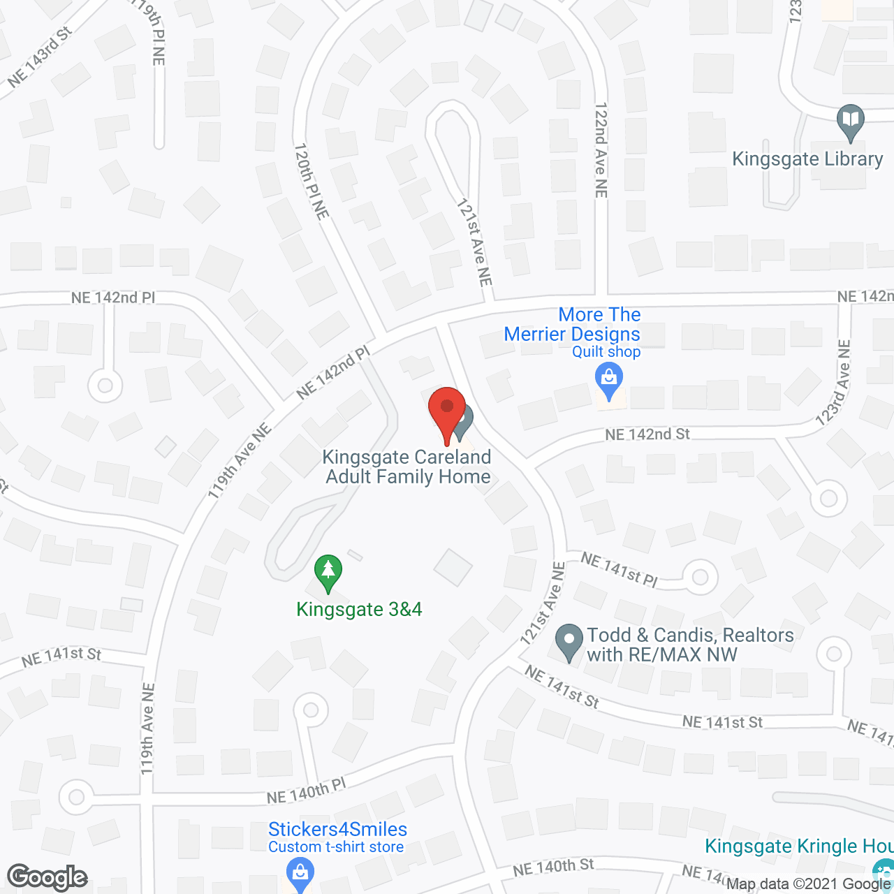 Kingsgate Careland AFH in google map