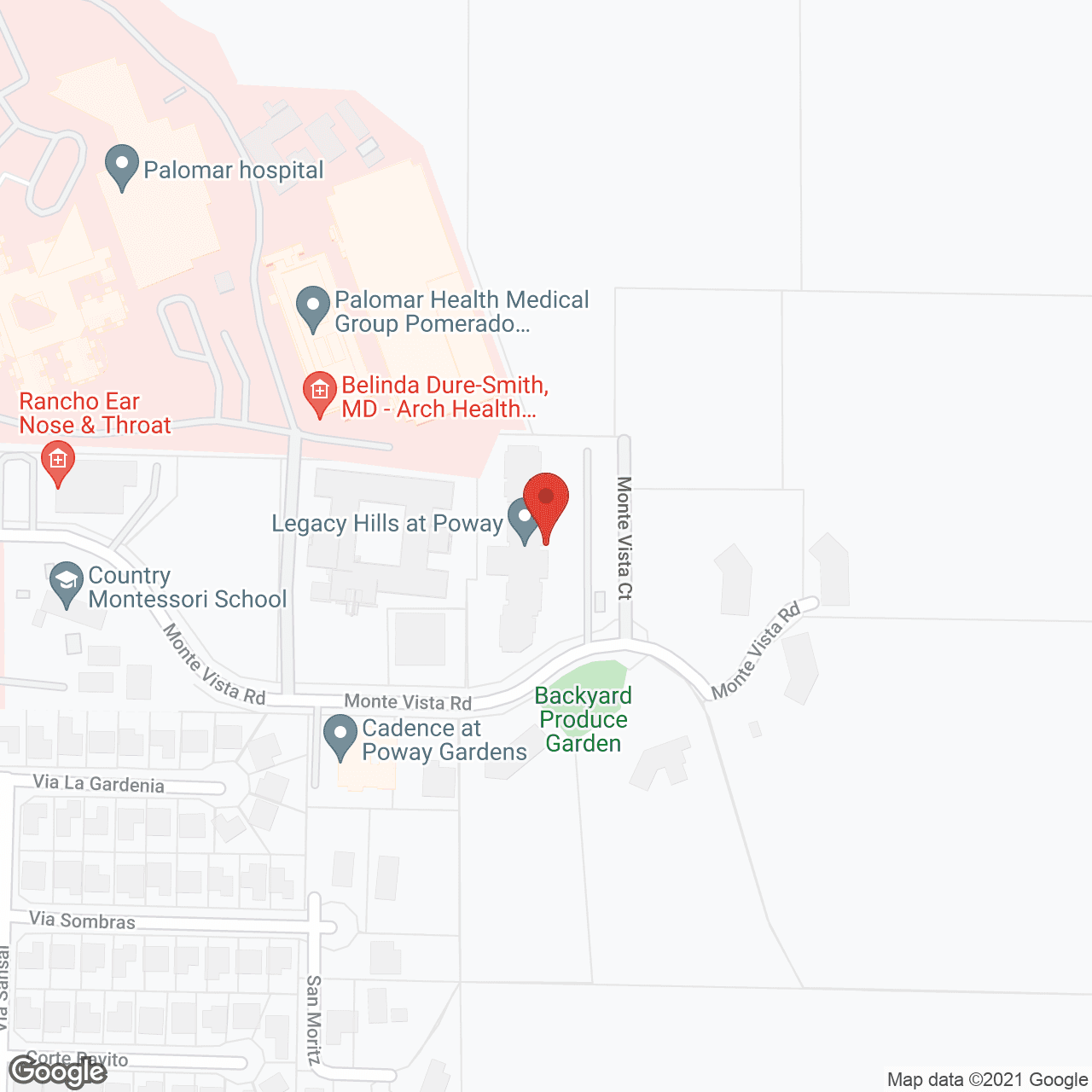 Legacy Hills at Poway in google map