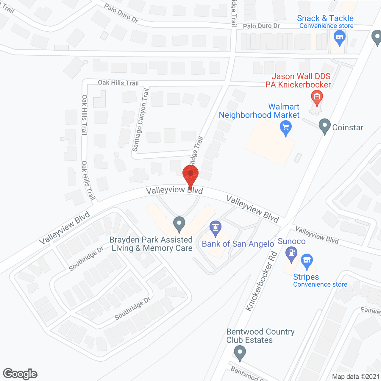 Map of the neighborhood around Brayden Park Assisted Living and Memory Care