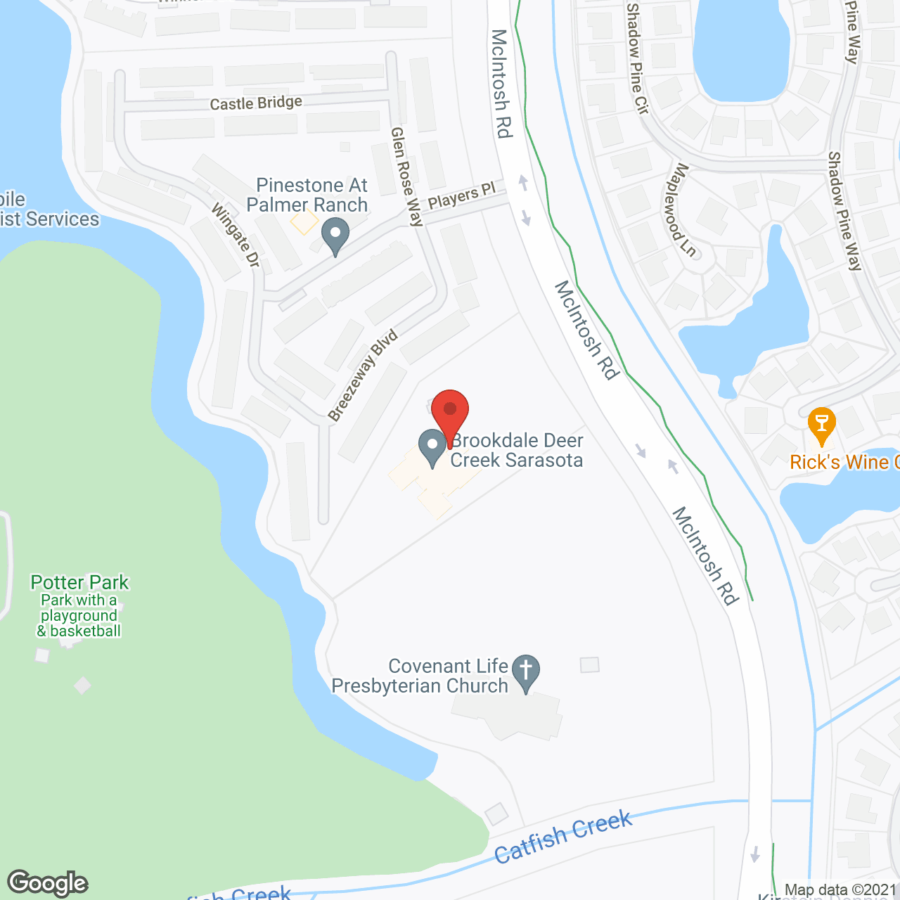 Map of the neighborhood around Brookdale Deer Creek Sarasota