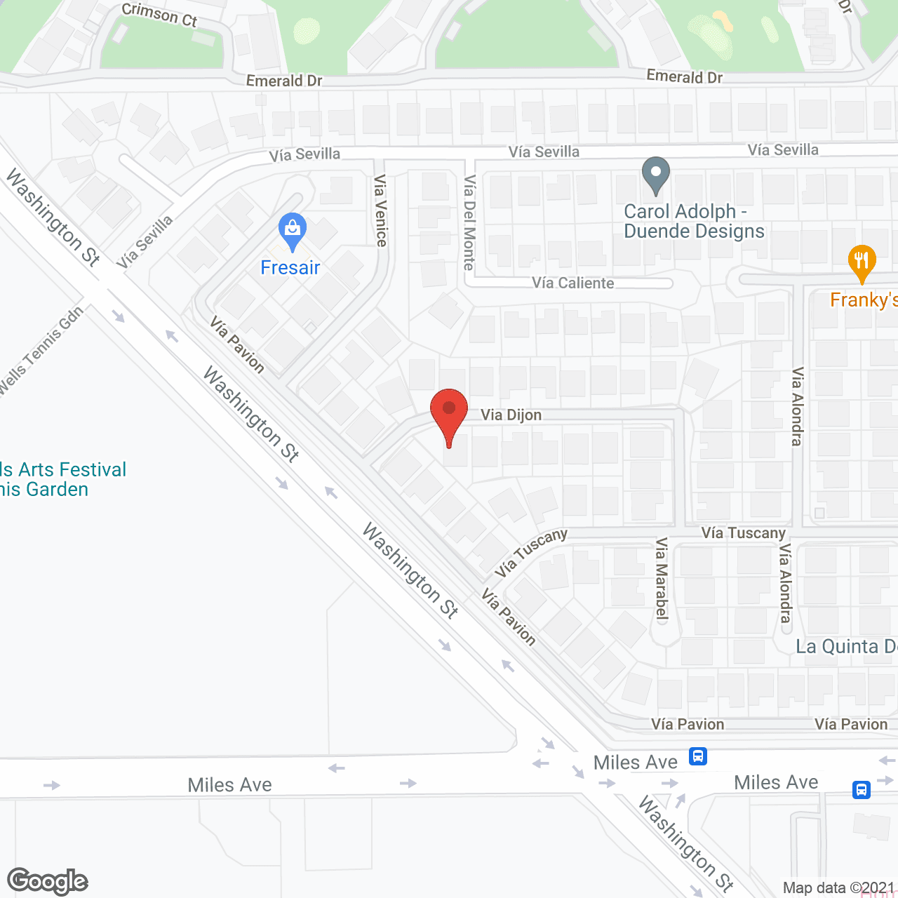 Map of the neighborhood around Del Oro Residential Care Facility for the Elderly