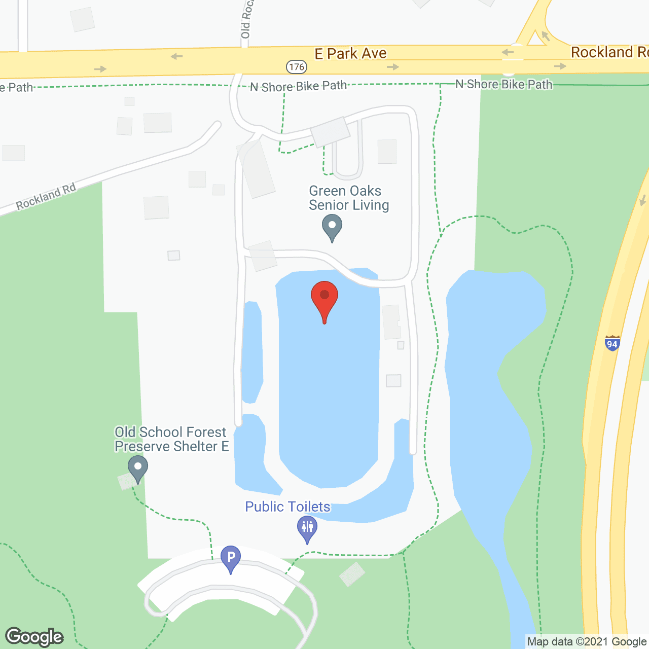 Green Oaks Senior Living in google map