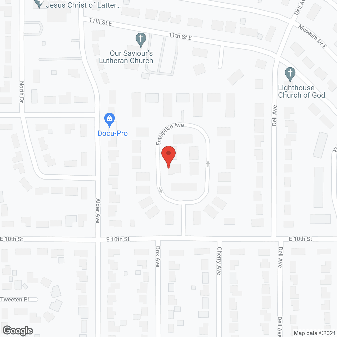 Pioneer/Peaceful Havens Apts in google map