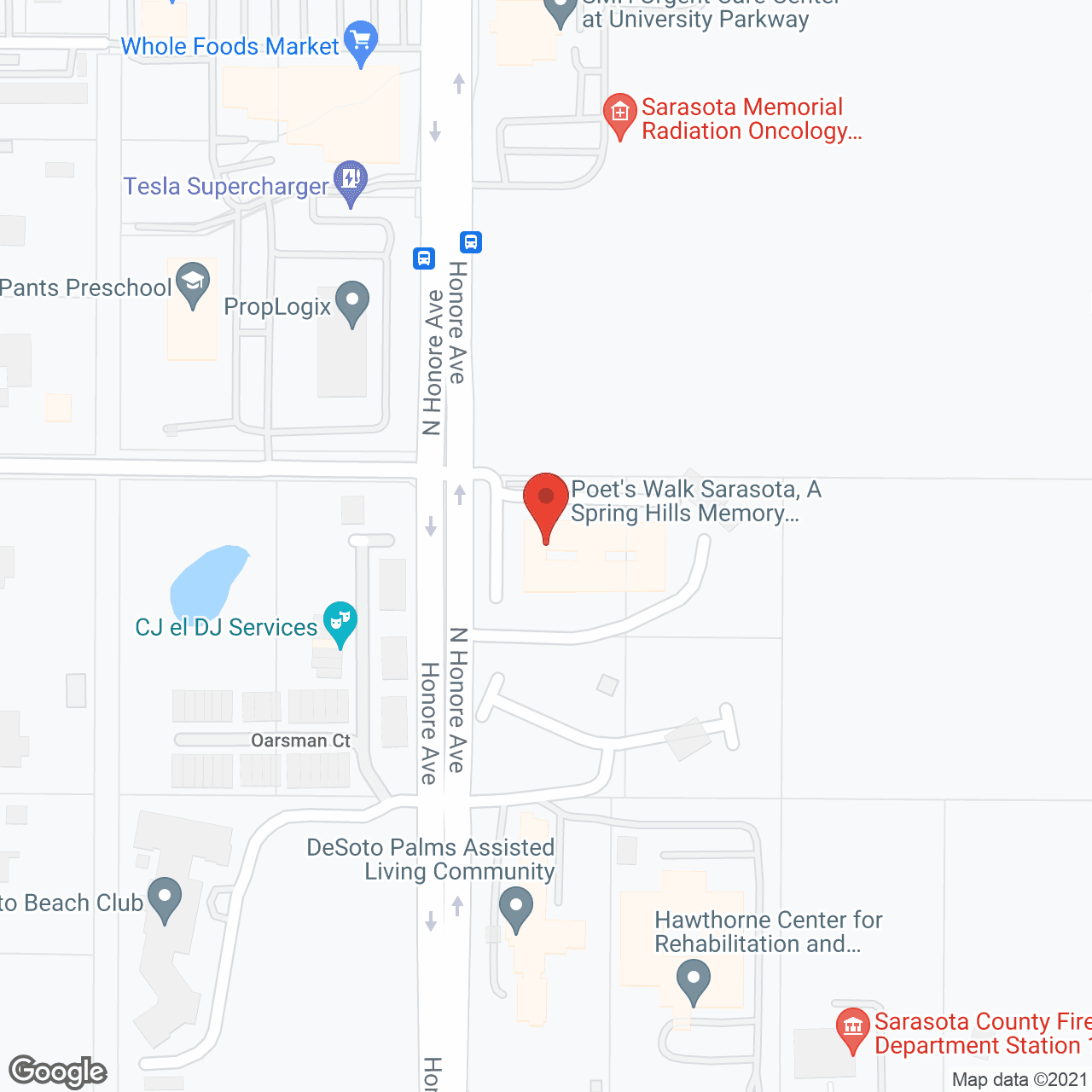 Poet's Walk Sarasota in google map