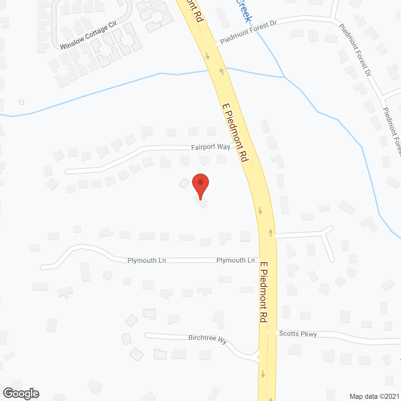 Map of the neighborhood around Pleasantville Residential Living