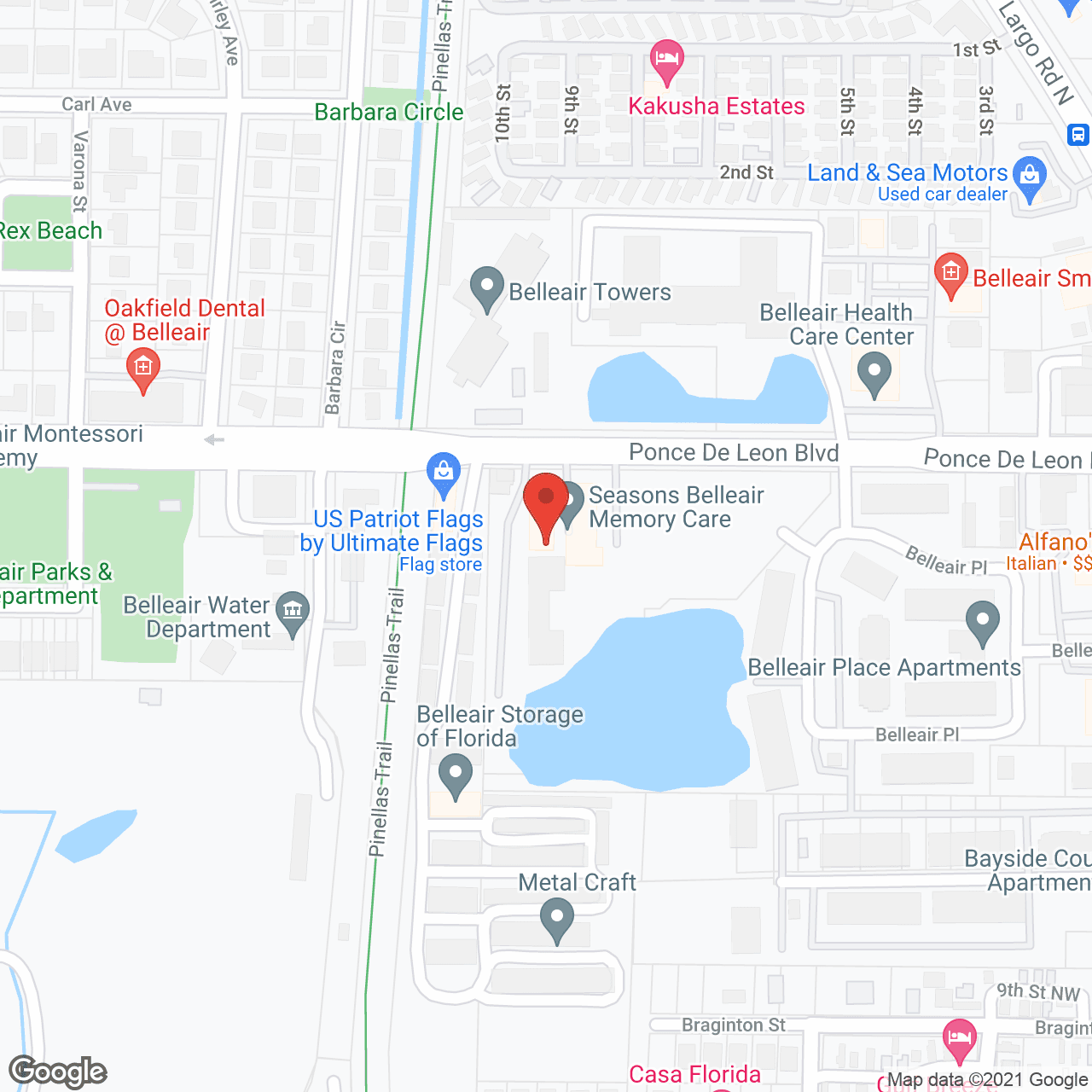 Seasons Belleair in google map