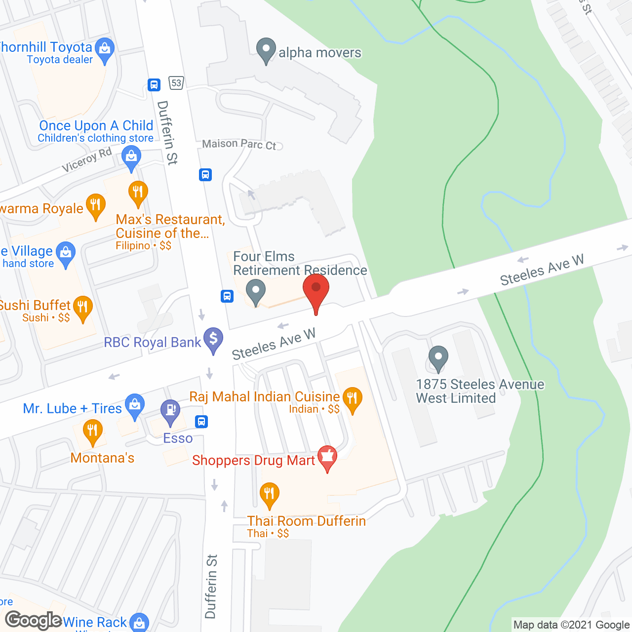 Four Elms Retirement Residence in google map