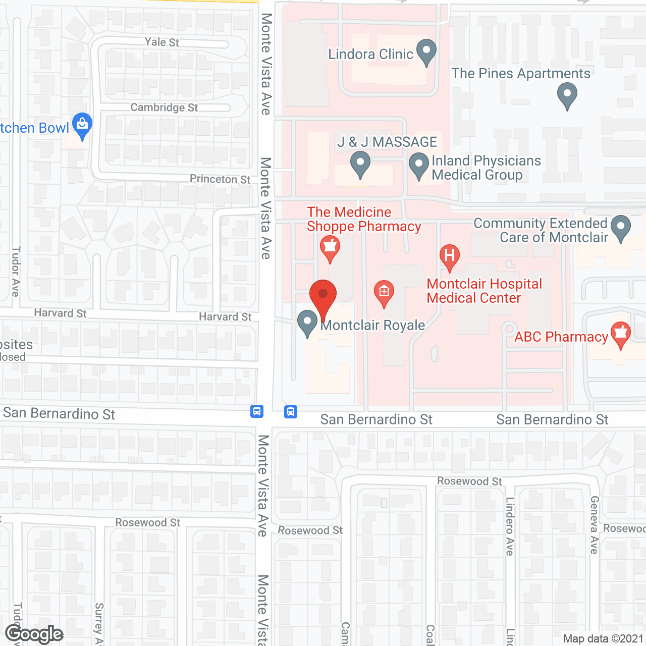 Montclair Royale Senior Living in google map