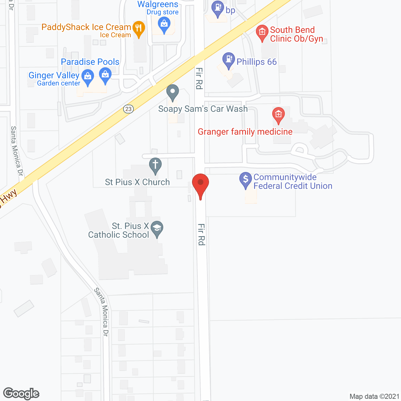 StoryPoint Granger in google map