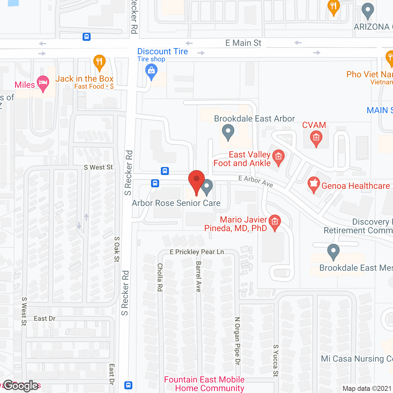 Arbor Rose Senior Care in google map