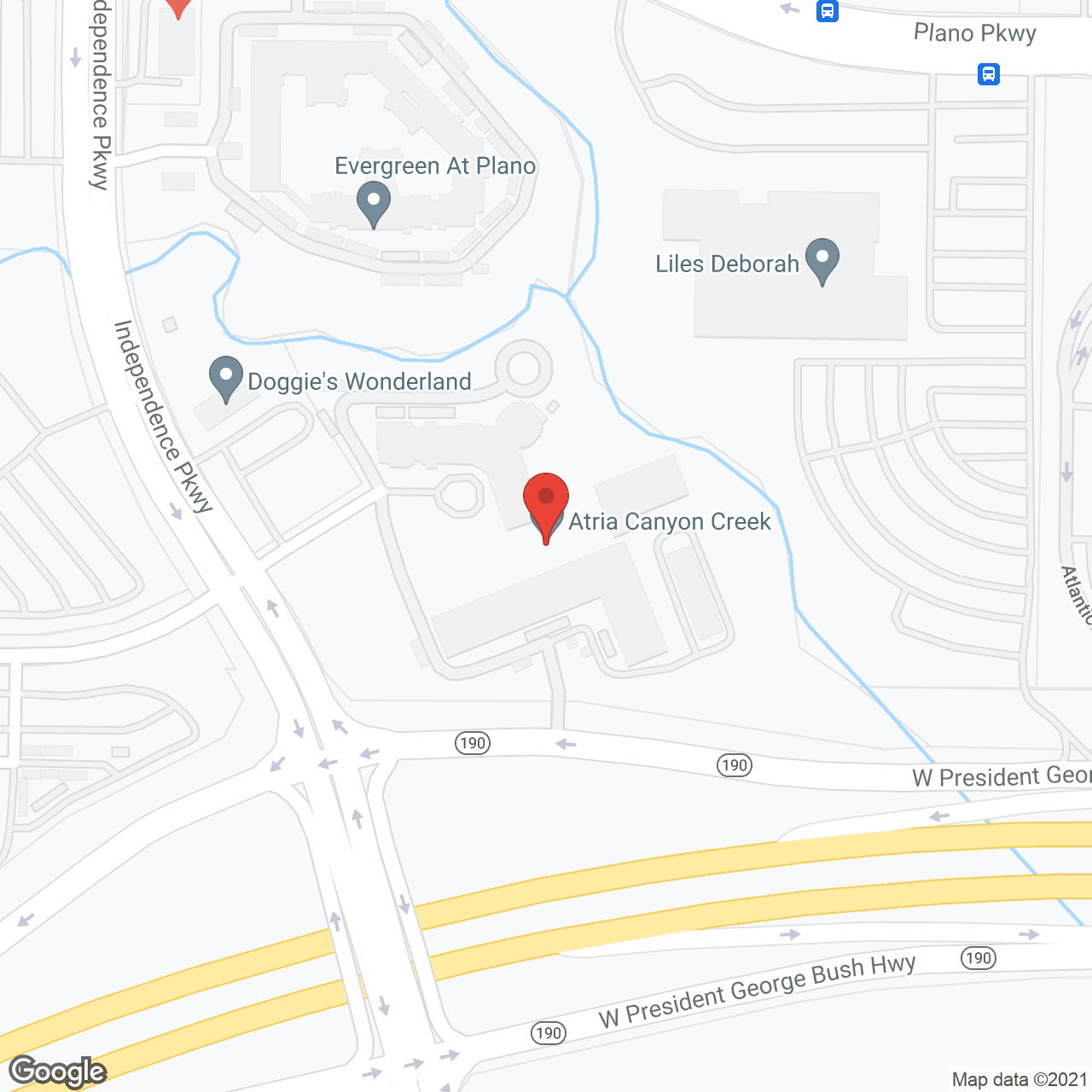 Atria Canyon Creek in google map