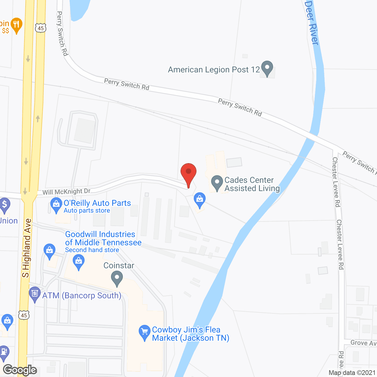 Cades Center Assisted Living in google map