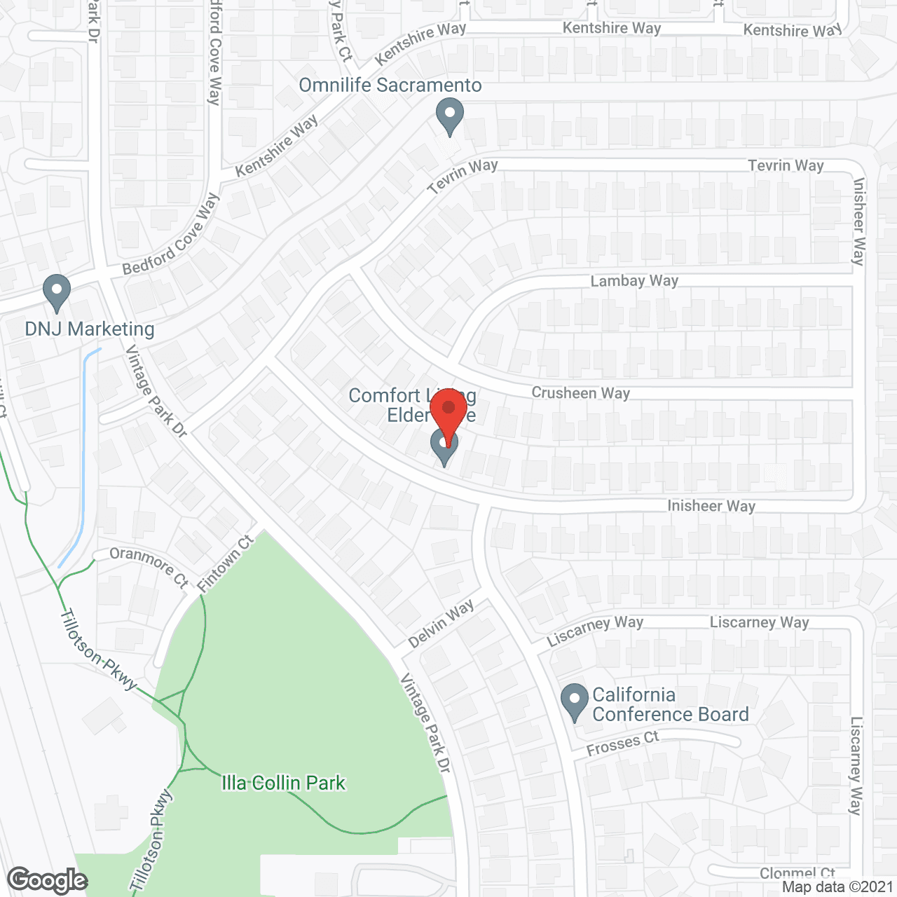 Comfort Living Elder Care in google map