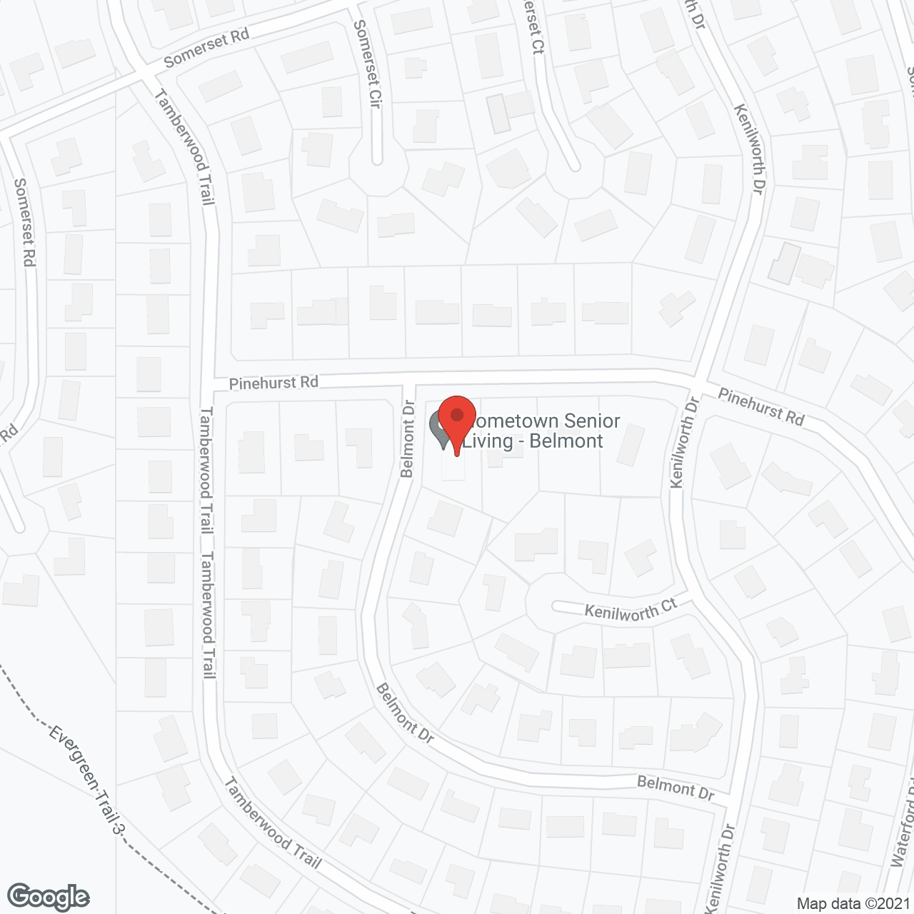 Hometown Senior Living Belmont in google map