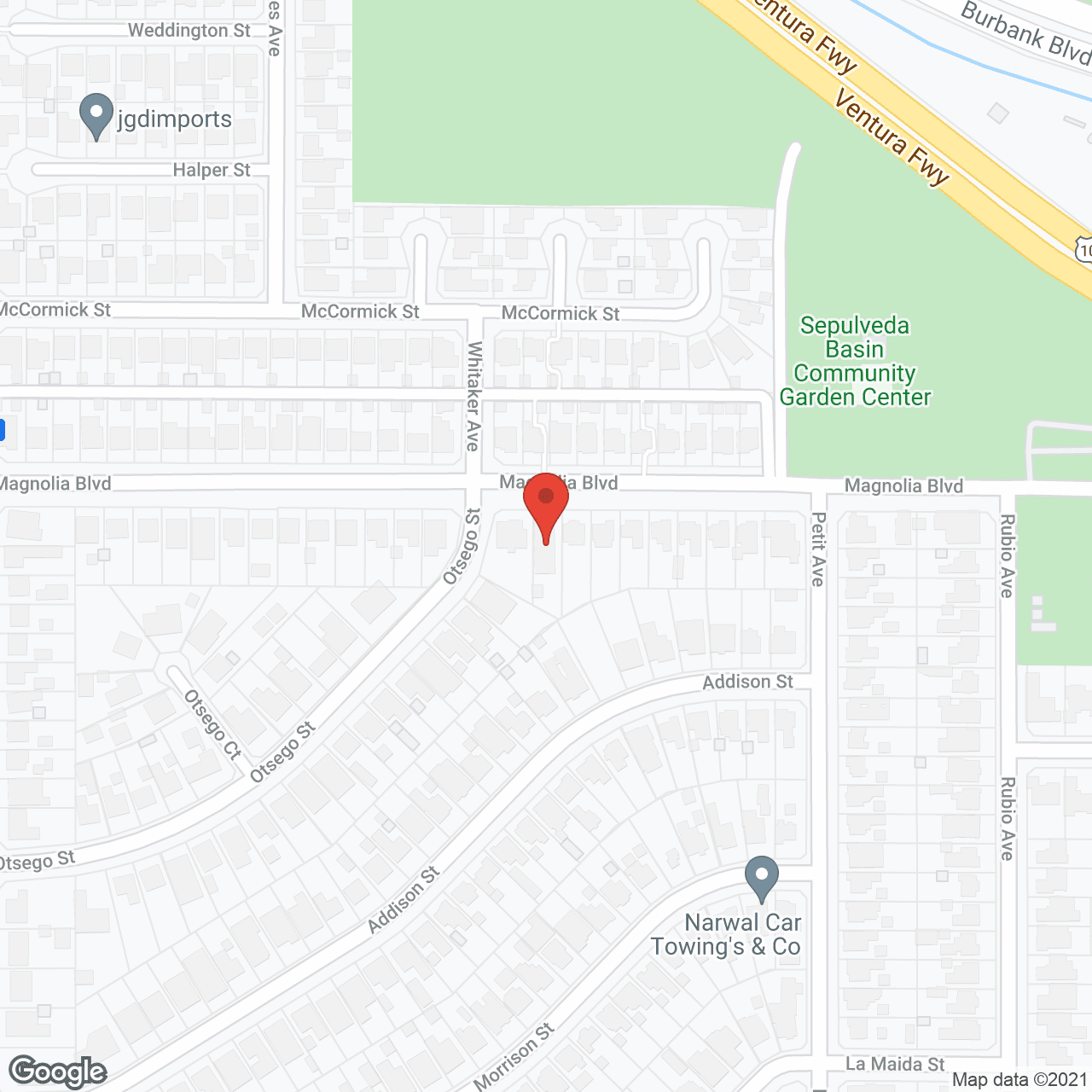 Encino Living in google map