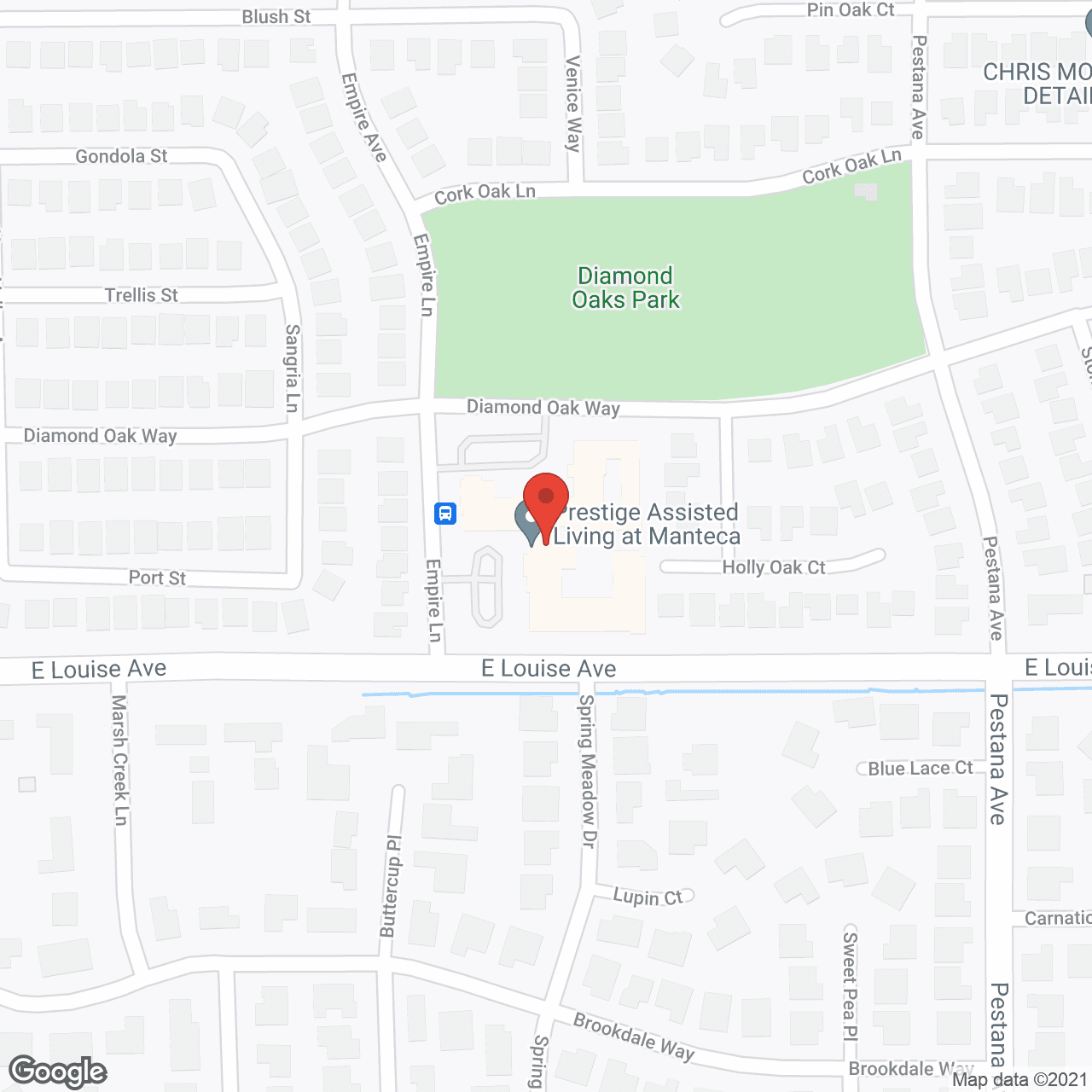 Map of the neighborhood around Prestige Assisted Living at Manteca