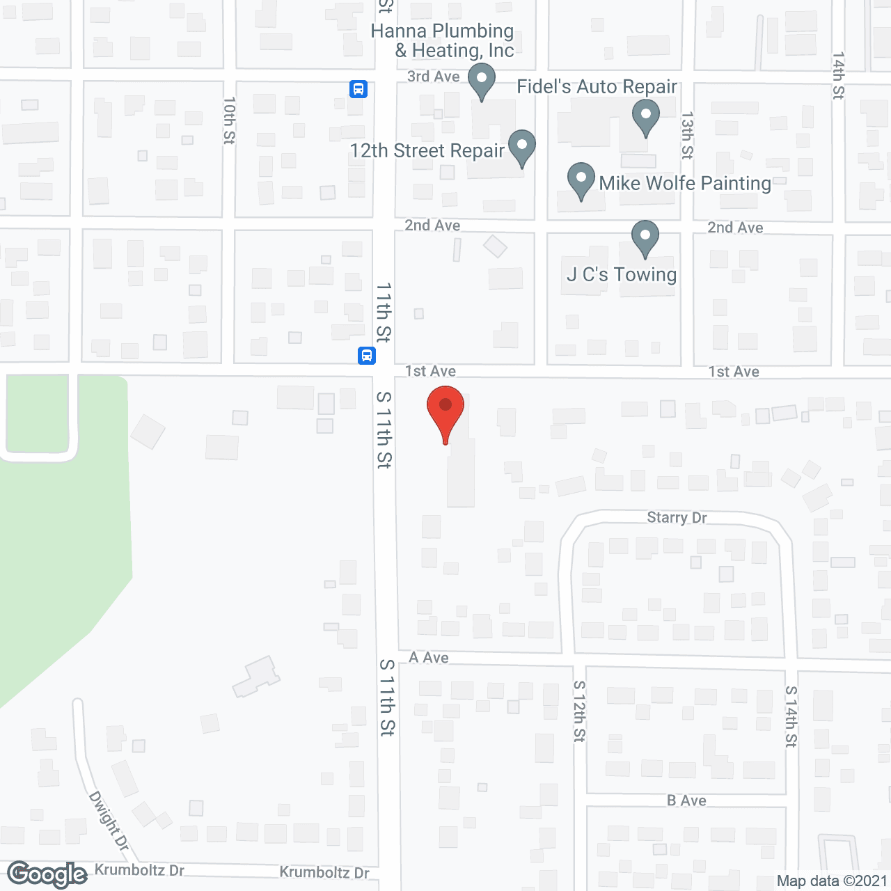 Oak Village Senior Residences in google map