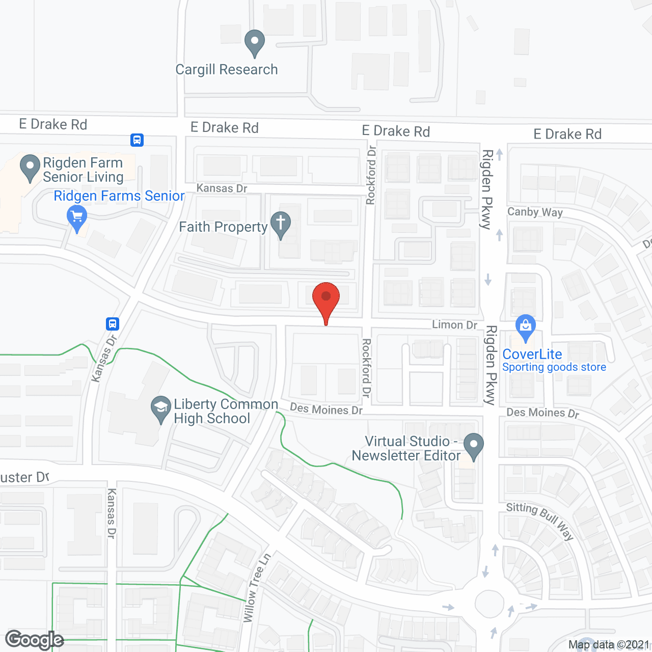 Rigden Farm Senior Living in google map