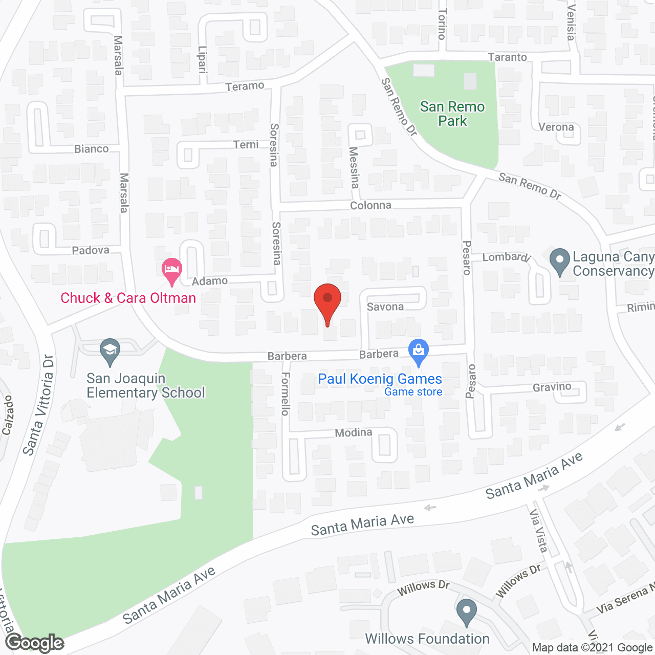 Map of the neighborhood around My Home Board and Care