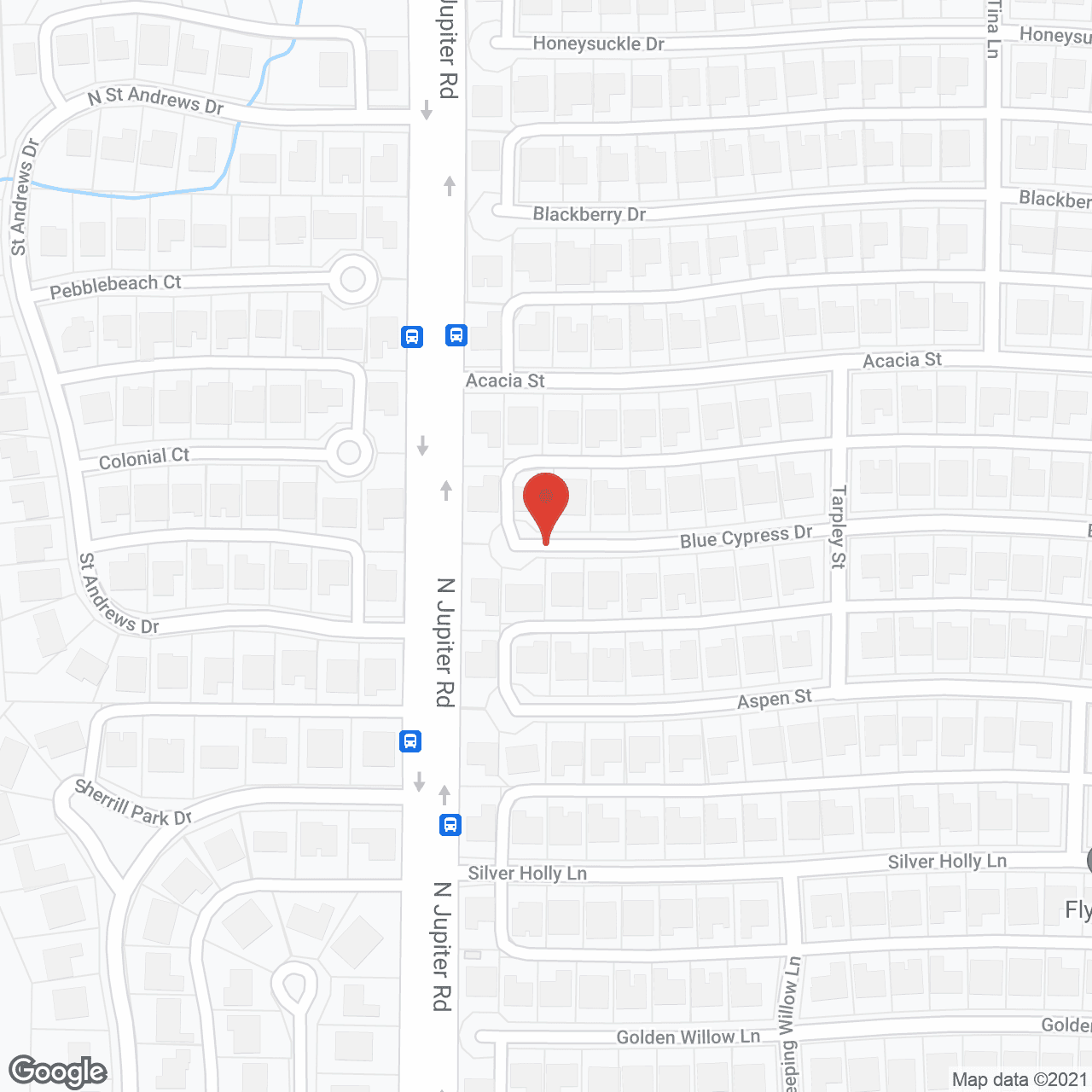 Map of the neighborhood around Silver Leaf Assisted Living at Blue Cypress