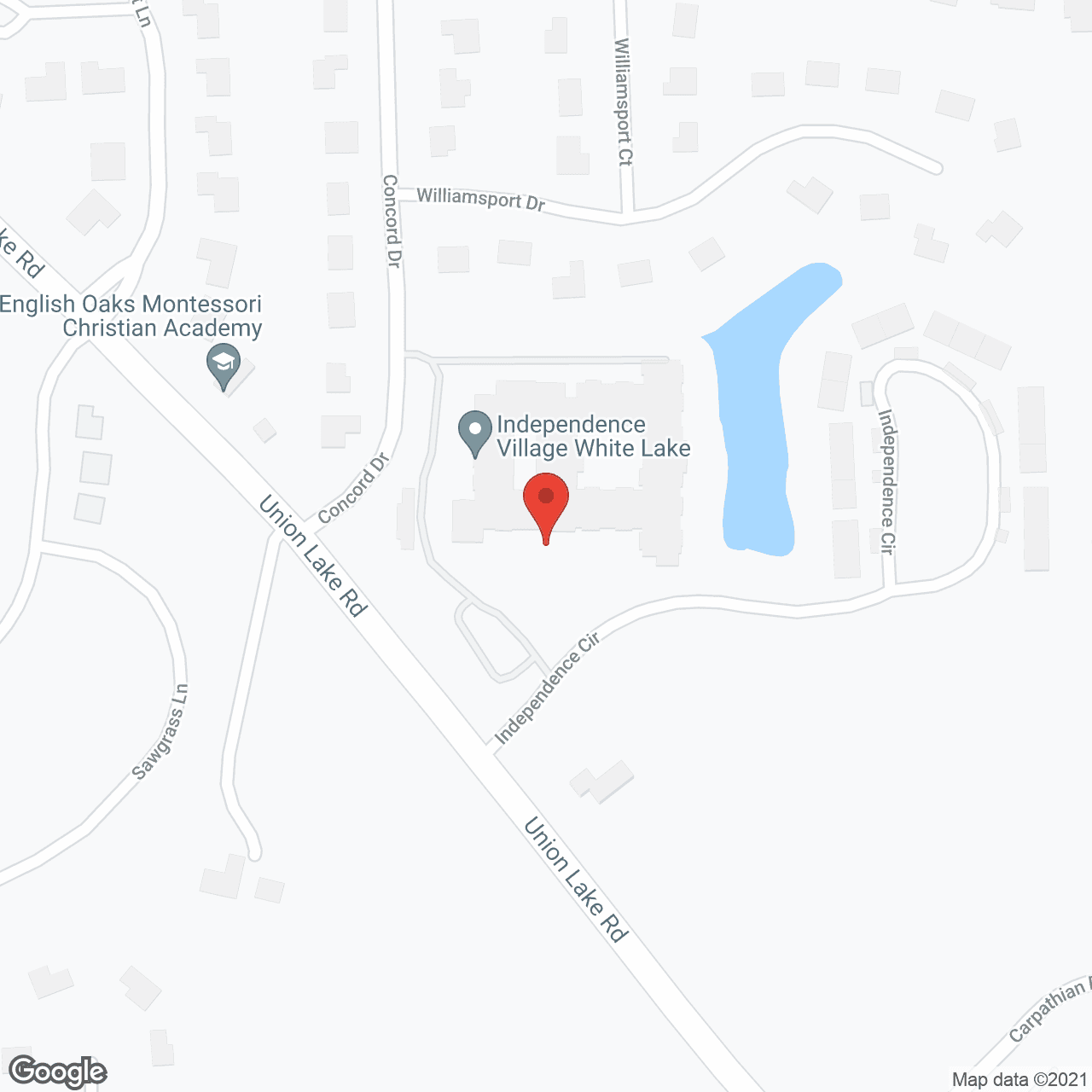 Independence Village of White Lake in google map