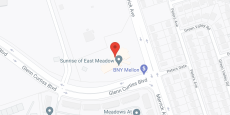 Sunrise of East Meadow in google map