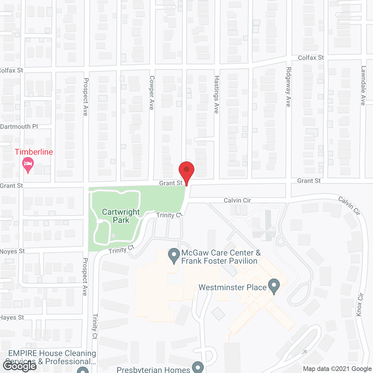 Map of the neighborhood around Westminster Place Independent Living