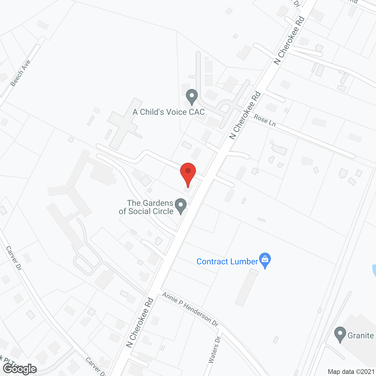 Social Circle Nursing & Rehab in google map