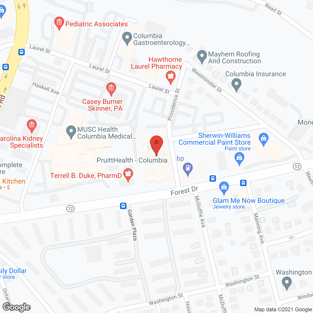 Central Carolina Health & Rehb in google map