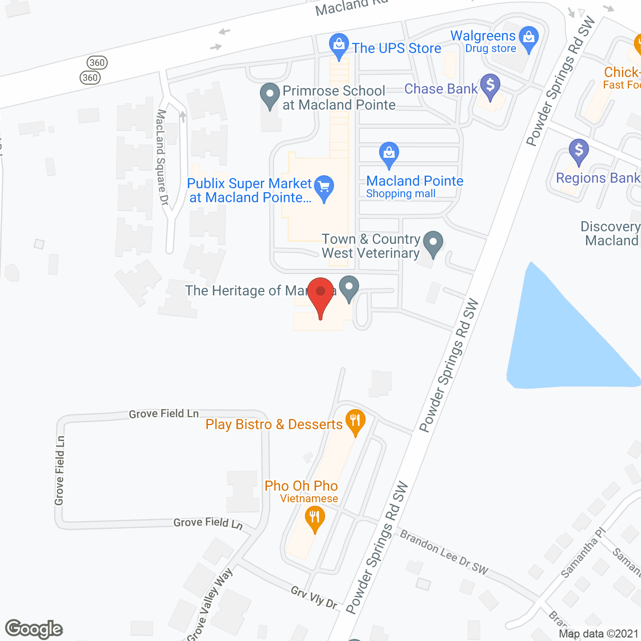 The Heritage of Marietta in google map